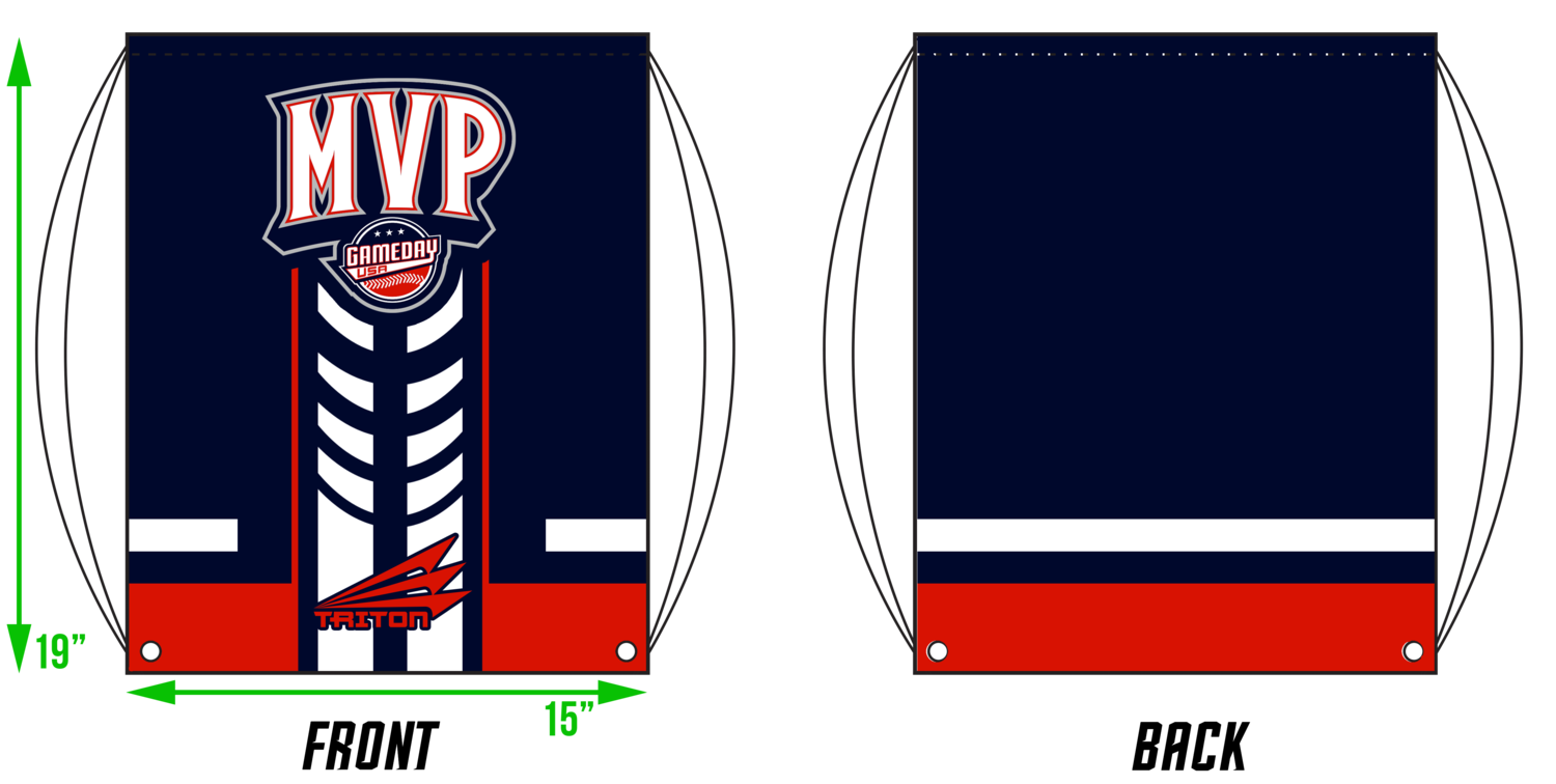 Game Day USA MVP Custom Drawstring Bag #DB1