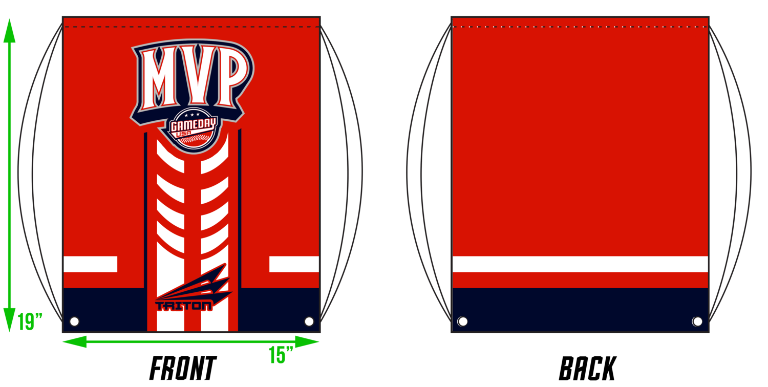 Game Day USA MVP Custom Drawstring Bag #DB2