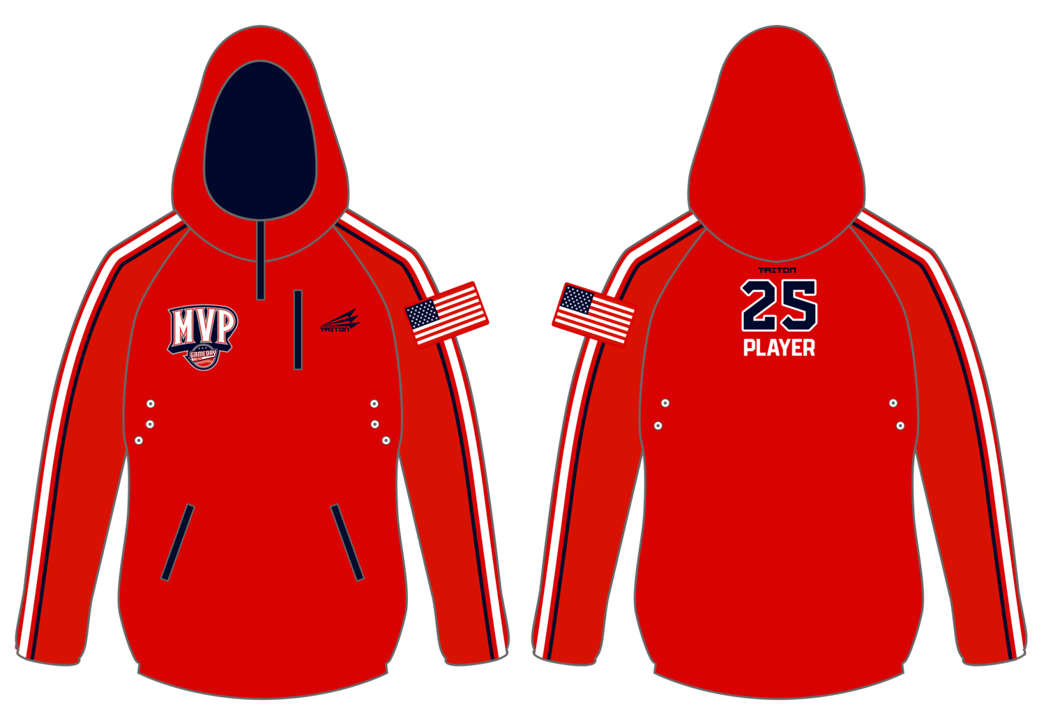 Game Day USA MVP Custom Gladiator Hoodie #GH2