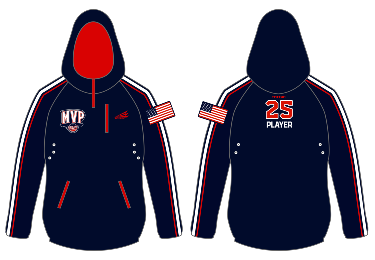 Game Day USA MVP Custom Gladiator Hoodie #GH1
