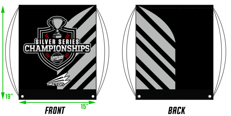 Game Day Silver Series Custom Drawstring Bag #DB2