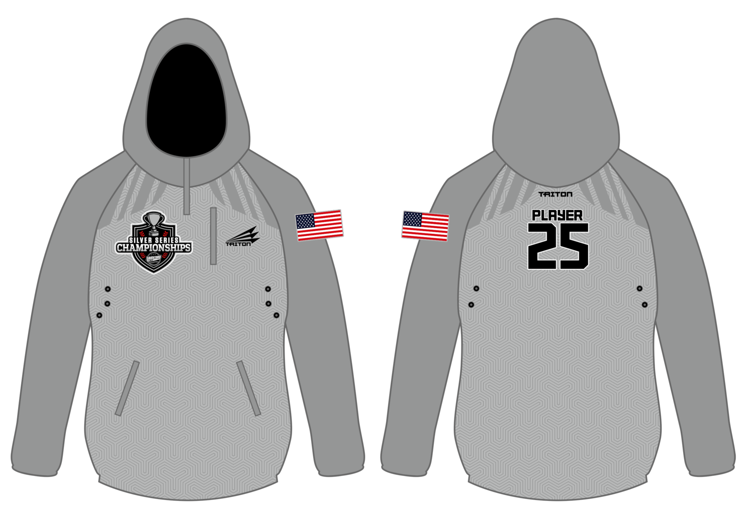 Game Day Silver Series Custom Gladiator Hoodie #GH1