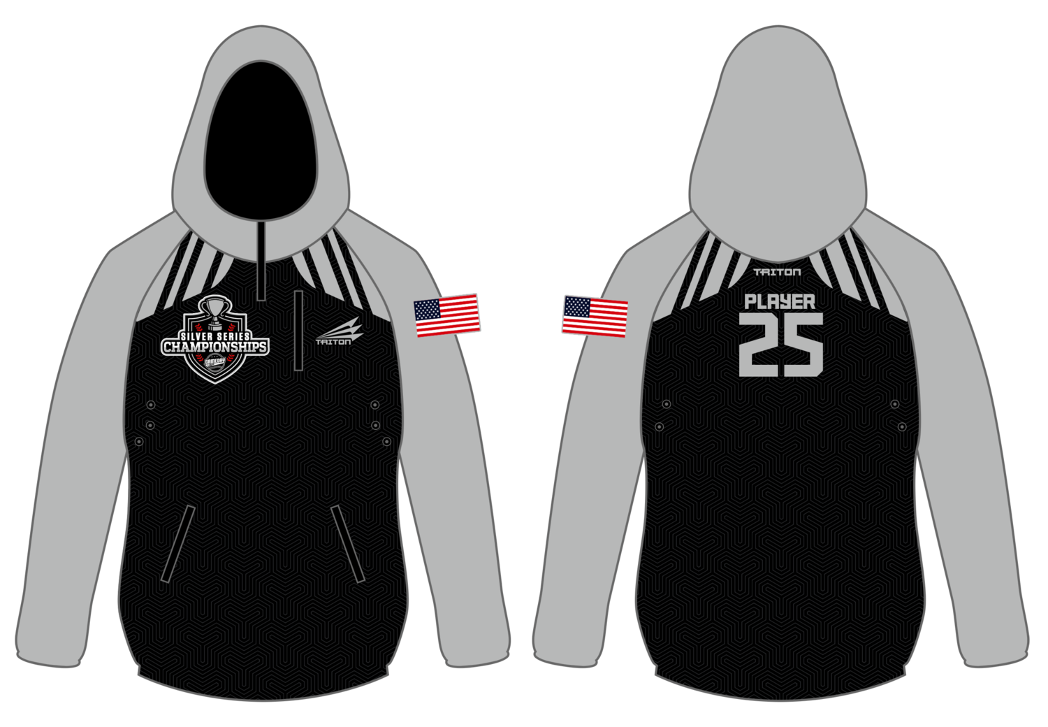 Game Day Silver Series Custom Gladiator Hoodie #GH2