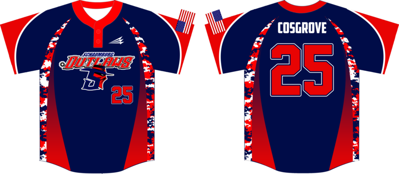 Schaumburg Outlaws Custom Baseball Jersey  #1