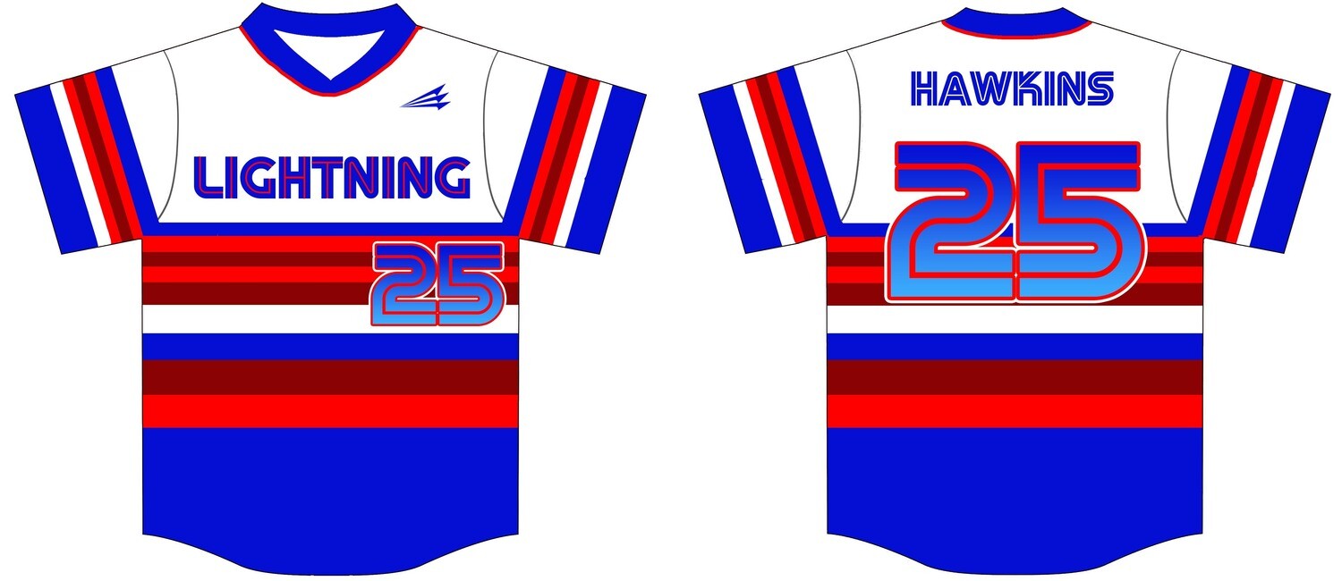 Mount Holly Lightning Custom Baseball Jersey Design 4B