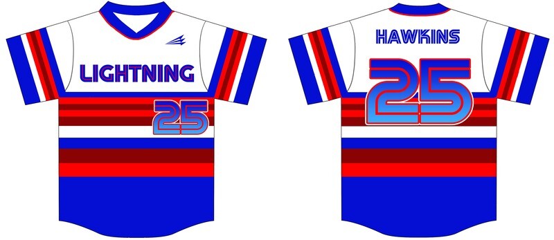 Mount Holly Lightning Custom Baseball Jersey Design 4B