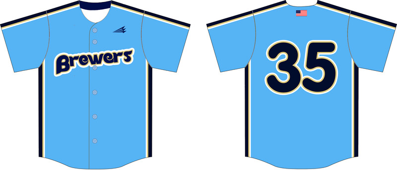 Nashville Brewers Custom HexaFlex Baseball Jersey #J3