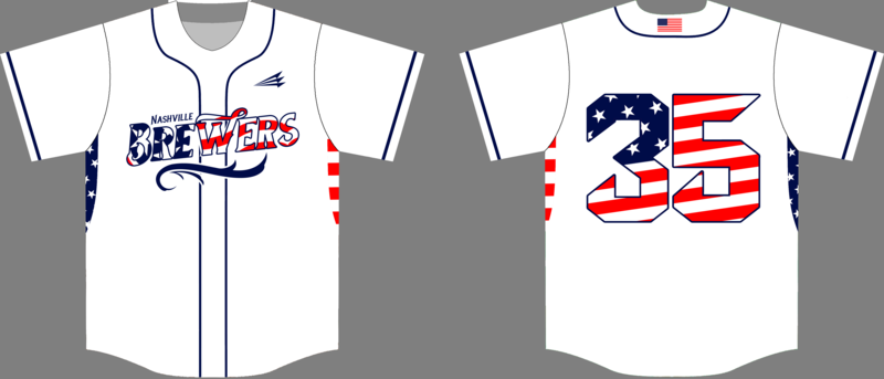 Nashville Brewers Custom HexaFlex Baseball Jersey #J2