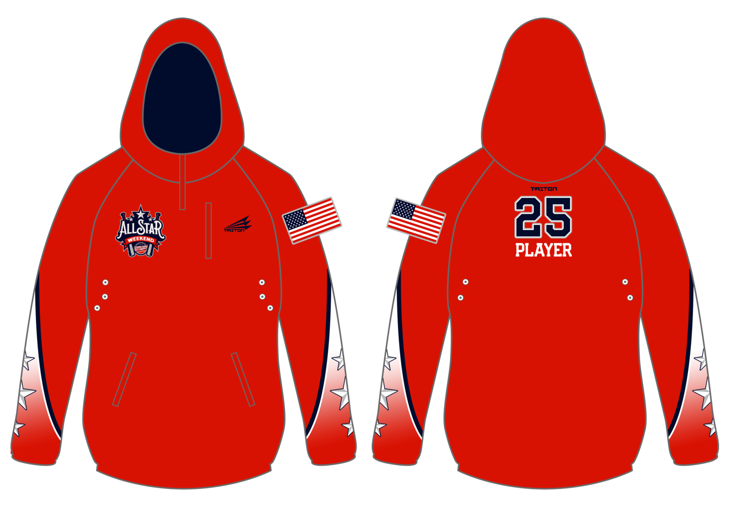 Game Day USA All-Star Weekend Custom Gladiator Hoodie #GH2