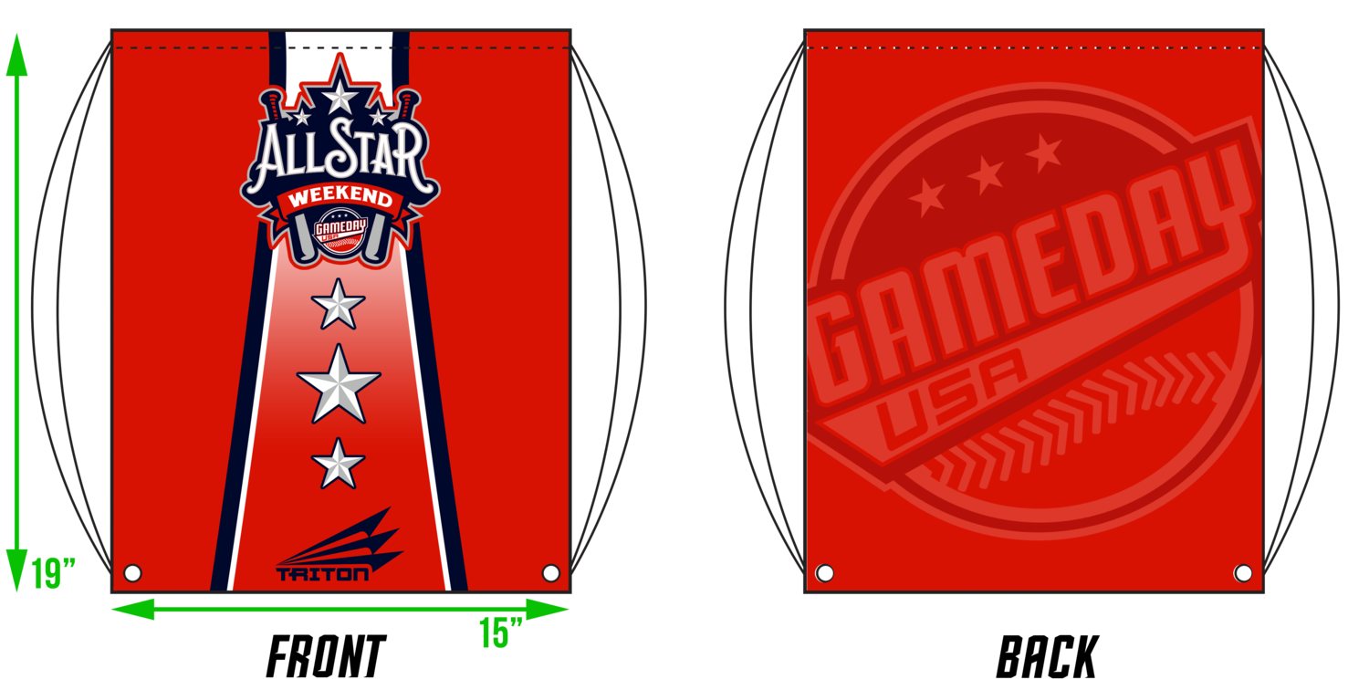 Game Day USA All-Star Weekend Custom Drawstring Bag #DB2