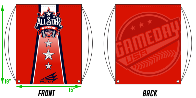 Game Day USA All-Star Weekend Custom Drawstring Bag #DB2