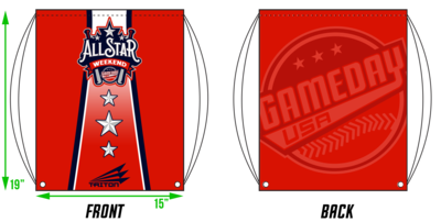Game Day USA All-Star Weekend Custom Drawstring Bag #DB2