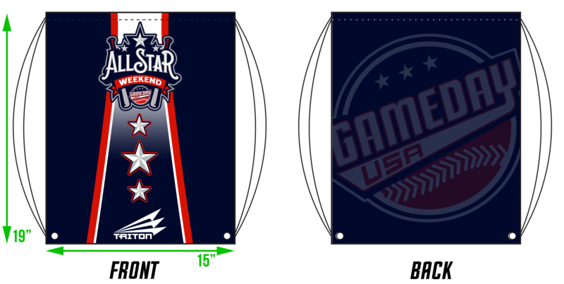 Game Day USA All-Star Weekend Custom Drawstring Bag #DB1