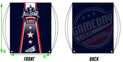 Game Day USA All-Star Weekend Custom Drawstring Bag #DB1