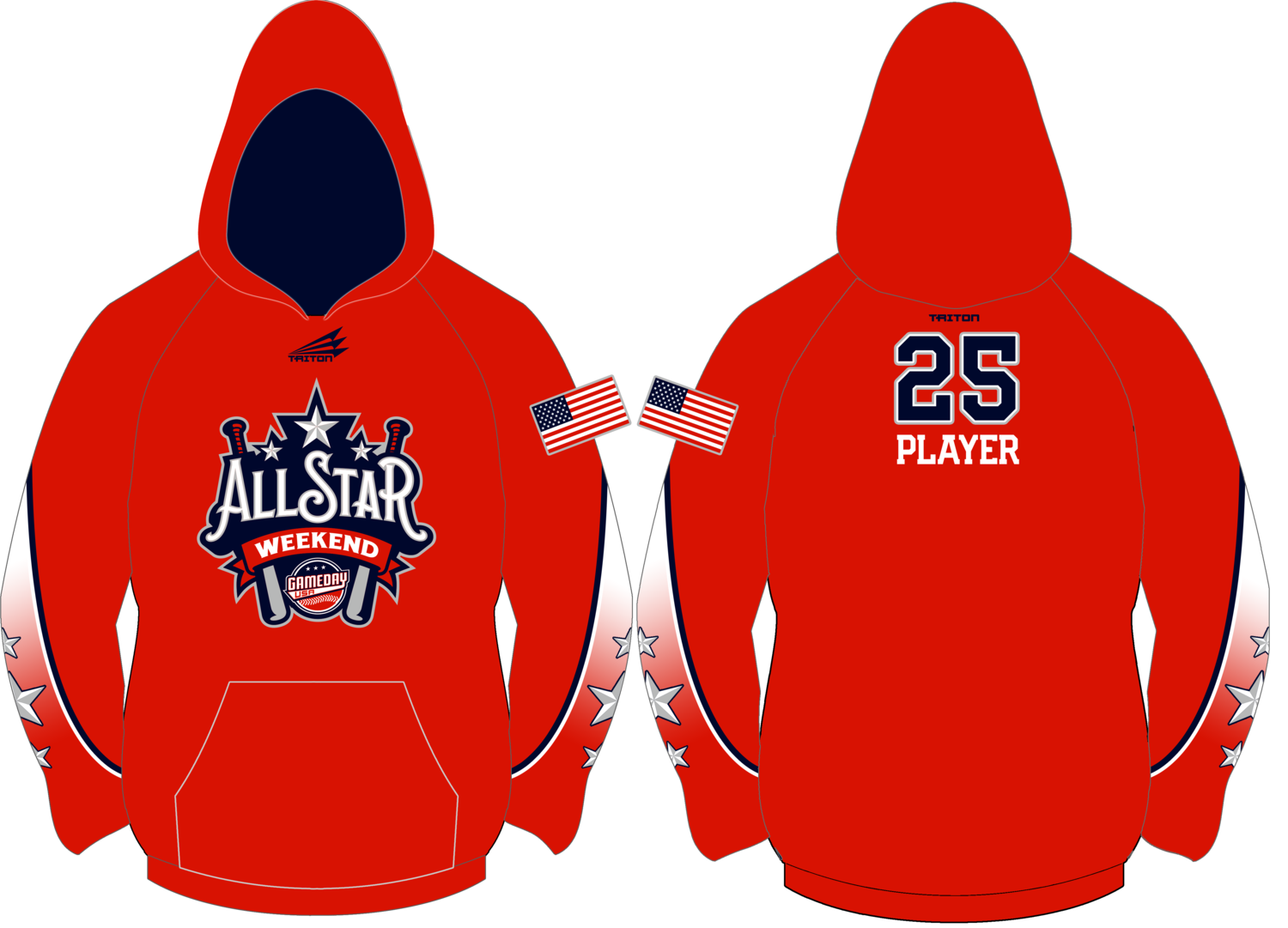 Game Day USA All-Star Weekend Custom Vulcan Hoodie #VH2