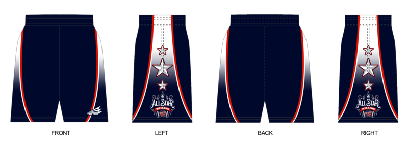 Game Day USA All-Star Weekend Custom Revolution Pocket Shorts #RV1