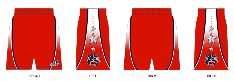 Game Day USA All-Star Weekend Custom Revolution Pocket Shorts #RV2