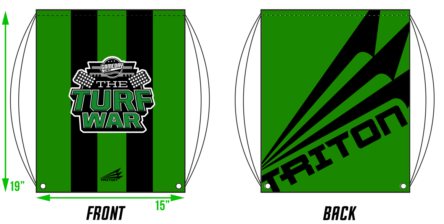 Game Day USA Turf War Custom Drawstring Bag #DB2