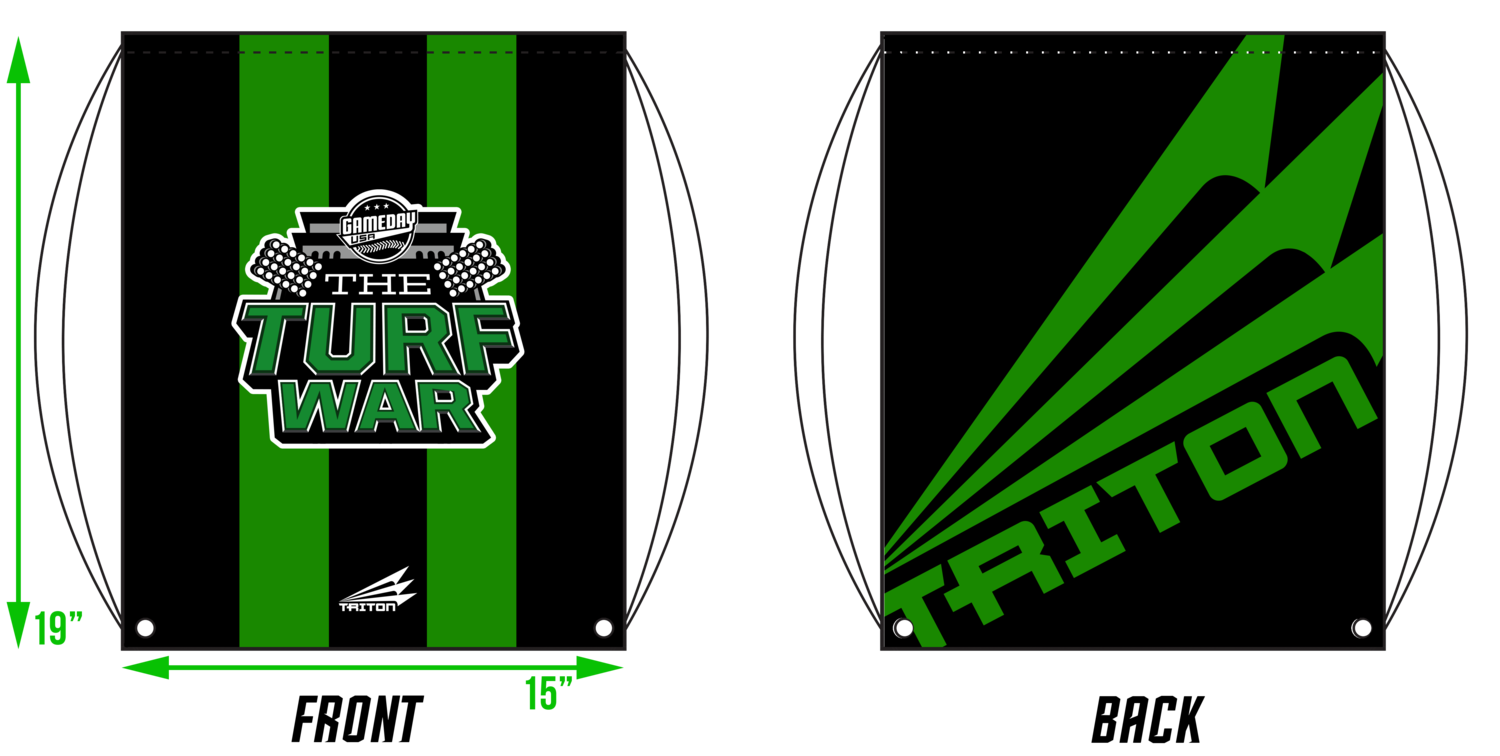 Game Day USA Turf War Custom Drawstring Bag #DB1