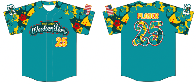East Coast Weekenders Custom Hexaflex Baseball Jersey #J2E