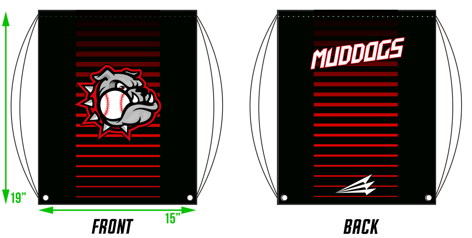 Muddogs Baseball Club Custom Drawstring Bag #DB1