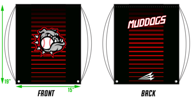 Muddogs Baseball Club Custom Drawstring Bag #DB1