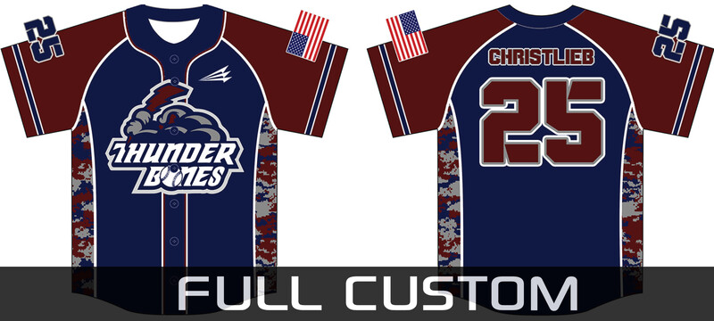 Thunder Bones Baseball Custom Jersey Design #1