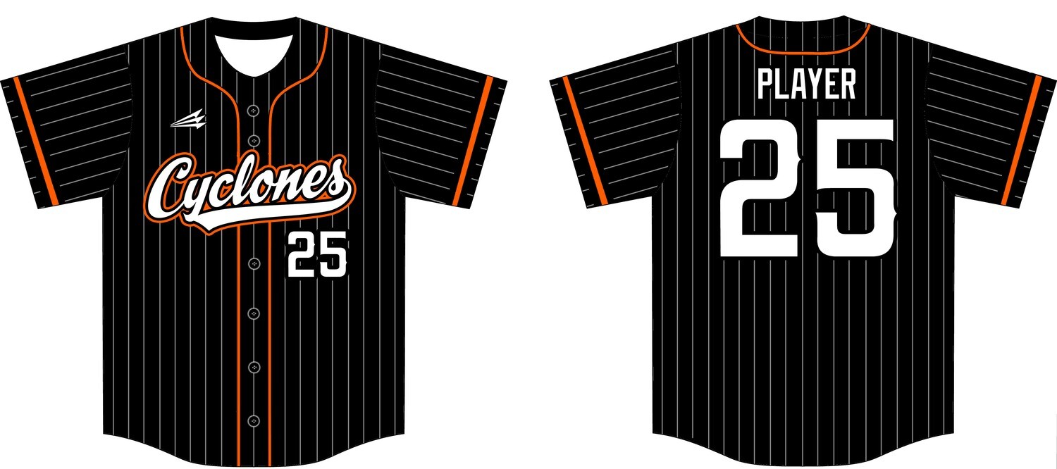 Pacific Cyclones Custom Baseball Jersey Design #4D