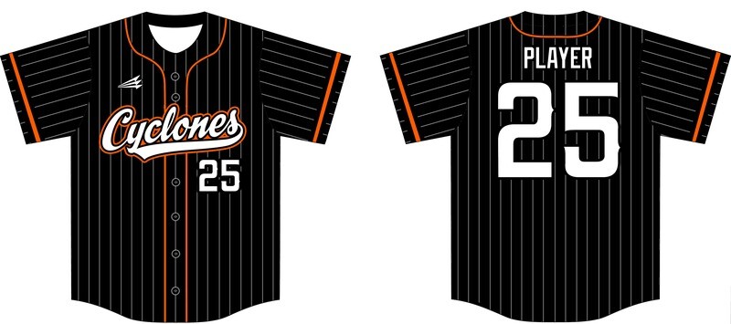 Pacific Cyclones Custom Baseball Jersey Design #4D