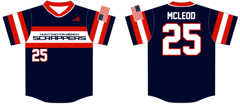 Huntington Beach Scrappers Custom Hexaflex Baseball Jersey #J1C