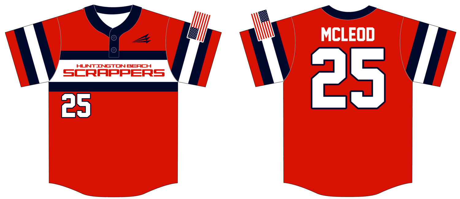 Huntington Beach Scrappers Custom Hexaflex Baseball Jersey #J1D