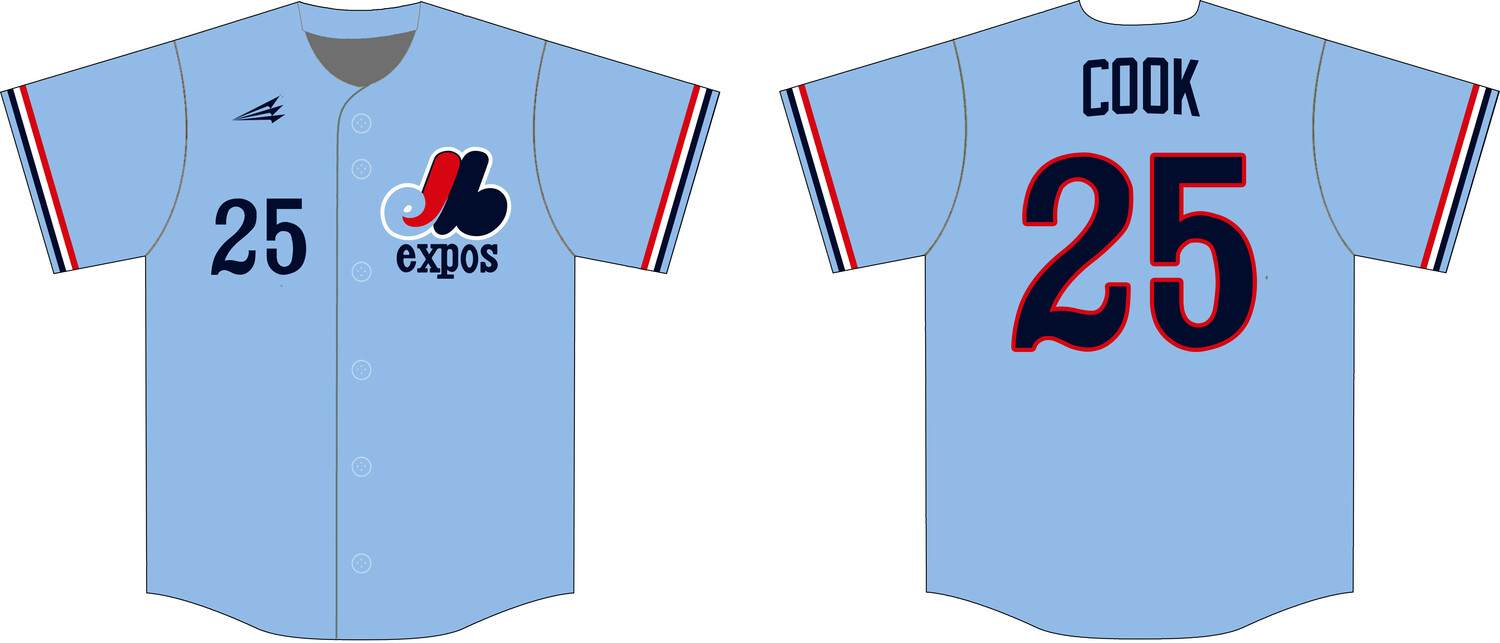 Montgomery Expos Custom NanoDri Baseball Jersey #J8