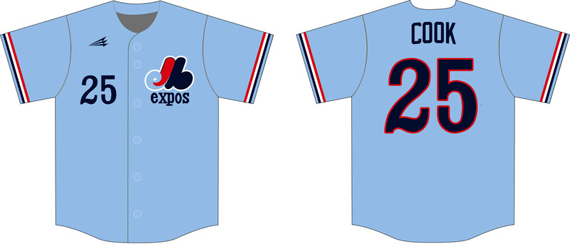 Montgomery Expos Custom NanoDri Baseball Jersey #J8