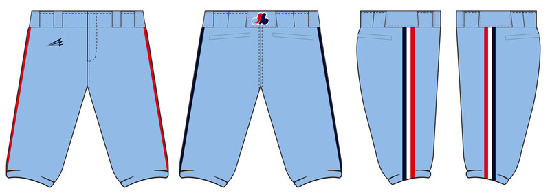 Montgomery Expos Custom Knicker Baseball Pant #BP8