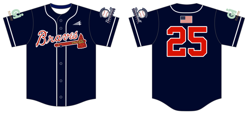 Braves (Max Sports) Custom Nanodri Baseball Jersey #J3B