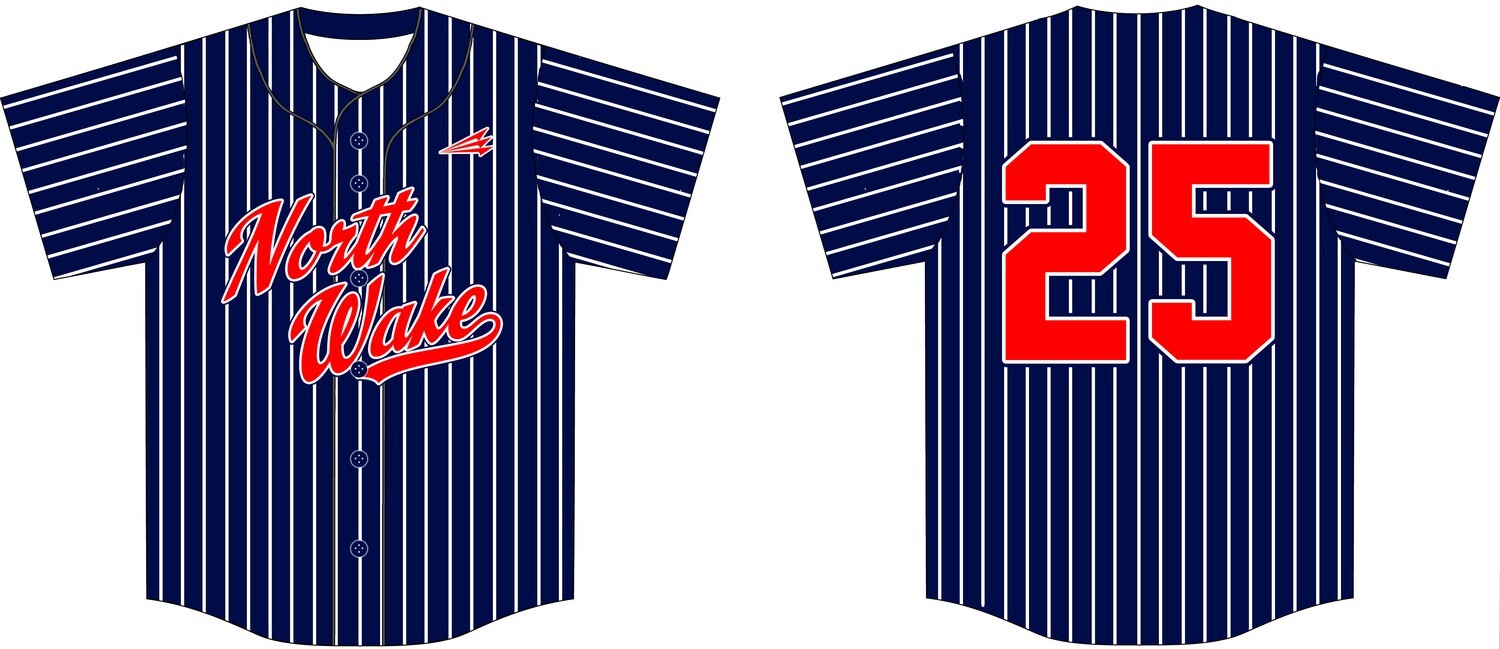 North Wake Tsunami Custom Baseball Jersey D1