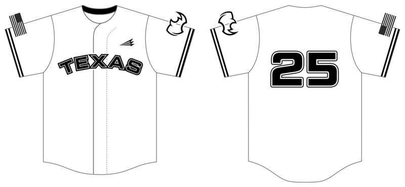 Texas Rynos Custom HexaFlex Baseball Jersey #J2