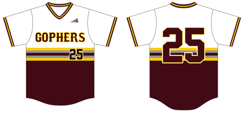 University of Minnesota Club Baseball Custom HexaFlex Baseball Jersey #J8B