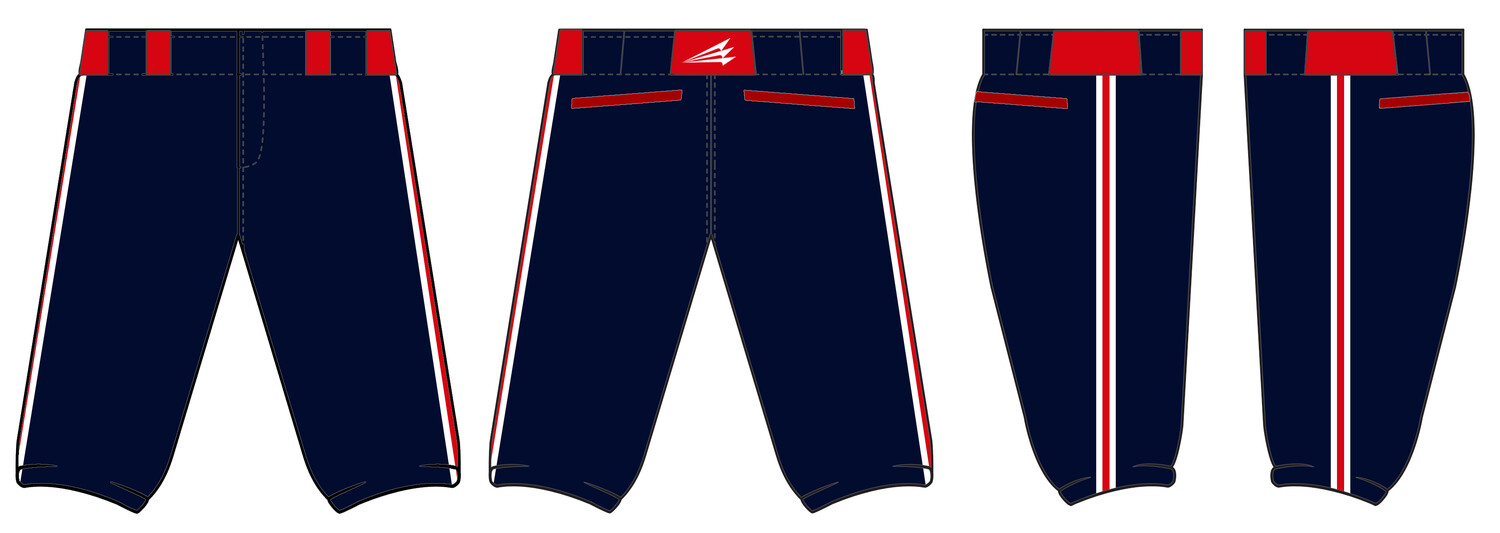 Bastrop Raptors Stacheman Elite Custom Knicker Baseball Pants #BP2C