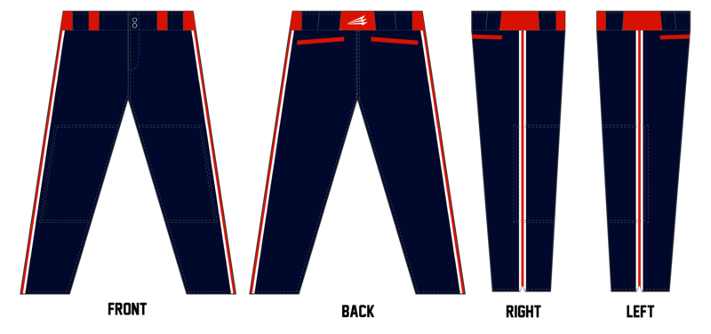 Bastrop Raptors Stacheman Elite Custom Long Baseball Pants #BP2B