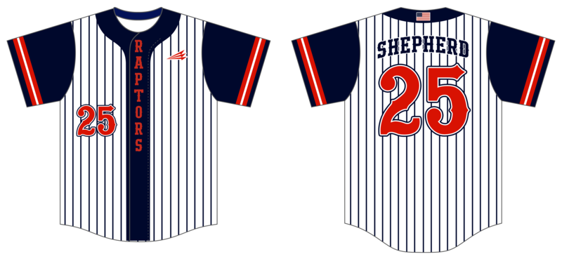 Bastrop Raptors Custom Hexaflex Baseball Jersey #J4