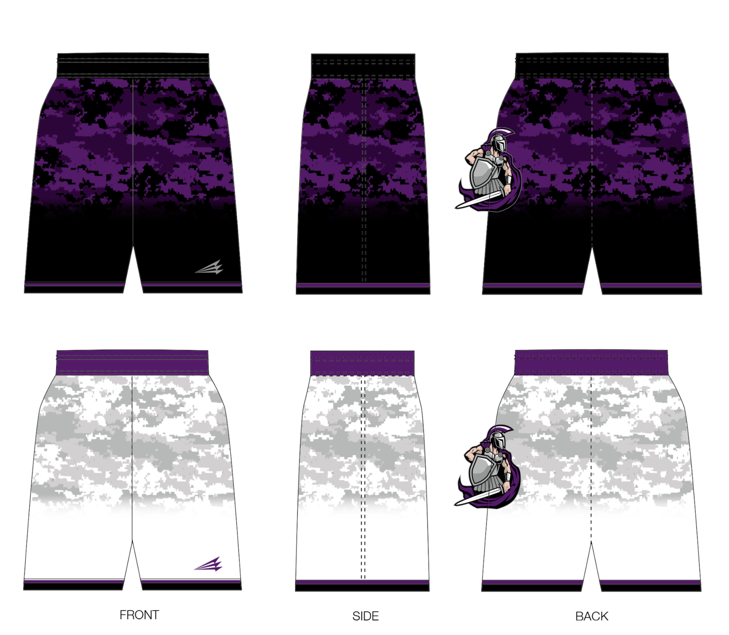 Warriors (Lents) Custom Reversible HexaFlex Long Basketball Shorts #BS3 &amp; BS4