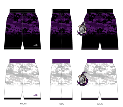 Warriors (Lents) Custom Reversible HexaFlex Long Basketball Shorts #BS3 &amp; BS4