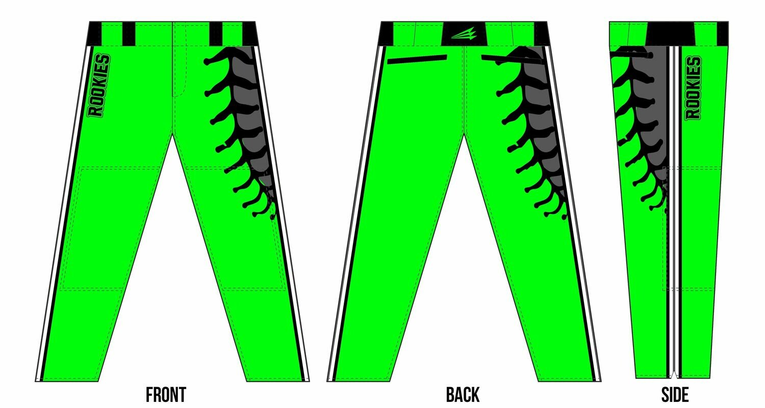 Rookies Baseball Custom Baseball Pants #2C