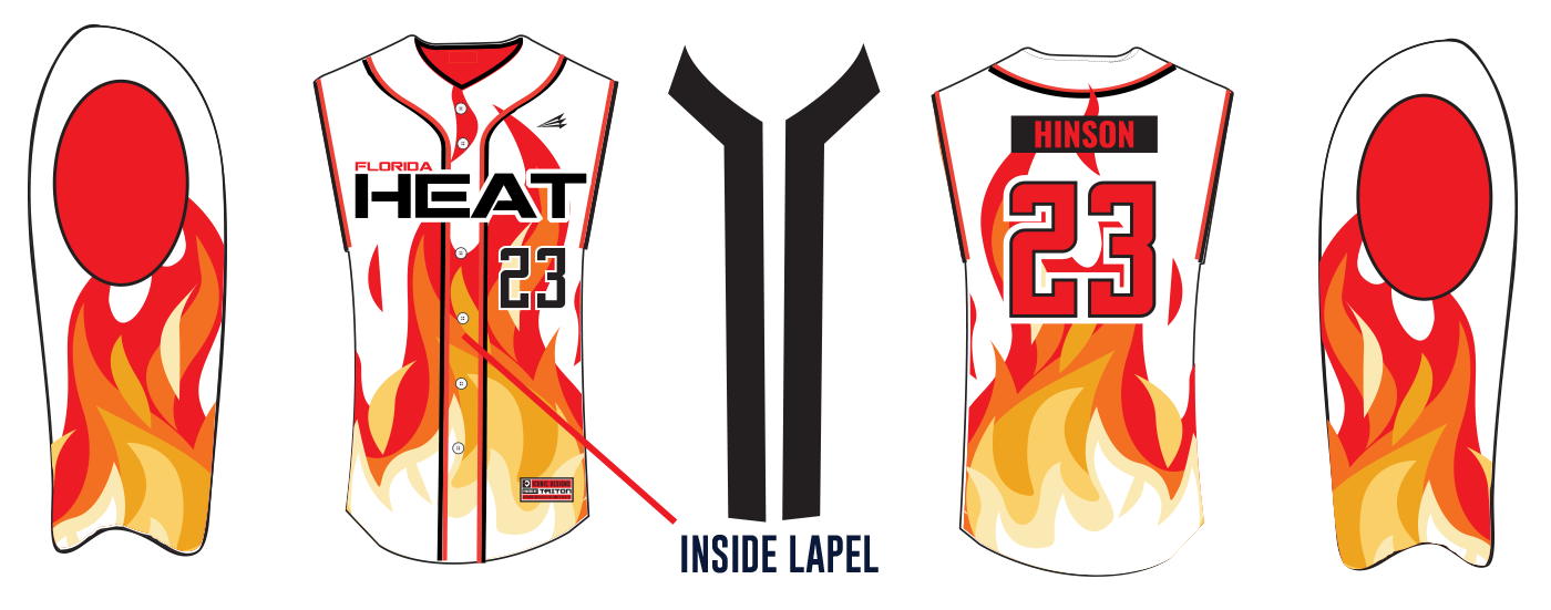 Florida Heat Custom Hexaflex Baseball Jersey #J2