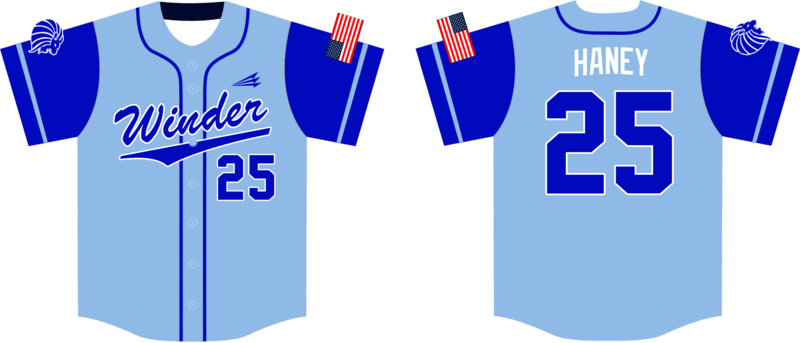 Winder Lions Custom HexaFlex Baseball Jersey #J4B