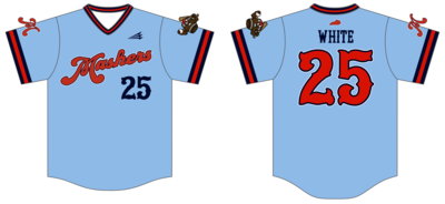 Smashers (White) Custom Hexaflex Baseball Jersey #J1D