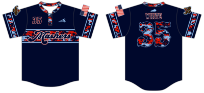 Smashers (White) Custom Hexaflex Baseball Jersey #J5C