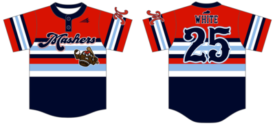 Smashers (White) Custom Hexaflex Baseball Jersey #J2D
