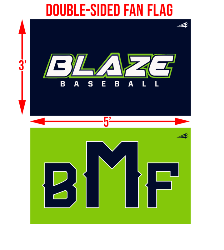 Blaze Baseball Double-Sided 3&#39;x5&#39; Fan Flag F1
